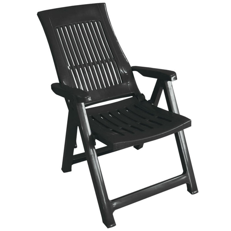 Plastic Patio Folding Chair Folding Chair, Anthracite