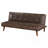 Dark Coffee Upholstered Convertible Sofa Bed