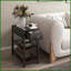 Space-Saving Brown Retro Coffee Table with Flip-Over Storage, Narrow Design for Small Living Spaces