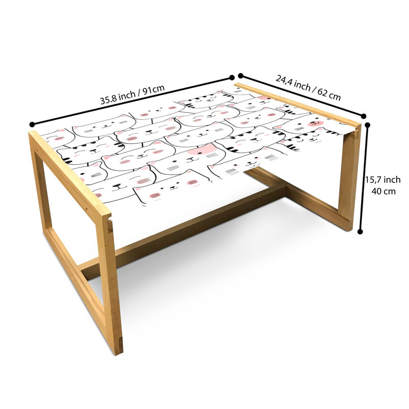 Iona-Lilly Sled Coffee Table, 90cm H x 62cm W x 40cm D