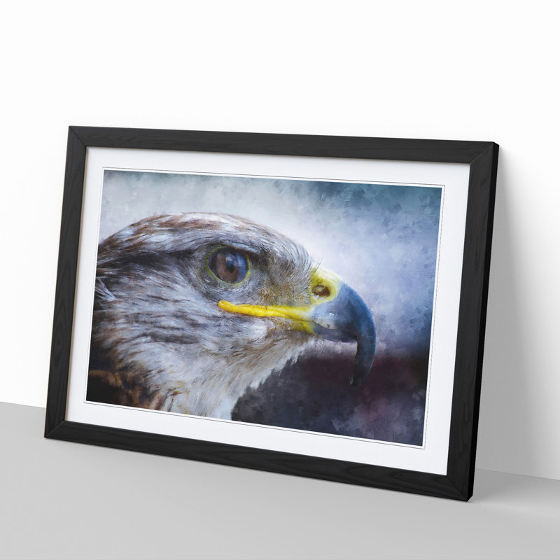 Golden Eagle Vol.4 - Picture Frame Painting, Black Framed, 36cm H x 48cm W x 2cm D