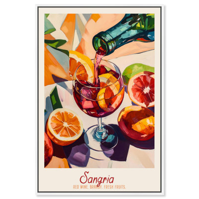 «Sangria Recipe», affiche sur toile tendance 