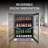 Whyter 12" width 75 Cans Stainless Steel Beverage Refrigerator with Digital Control