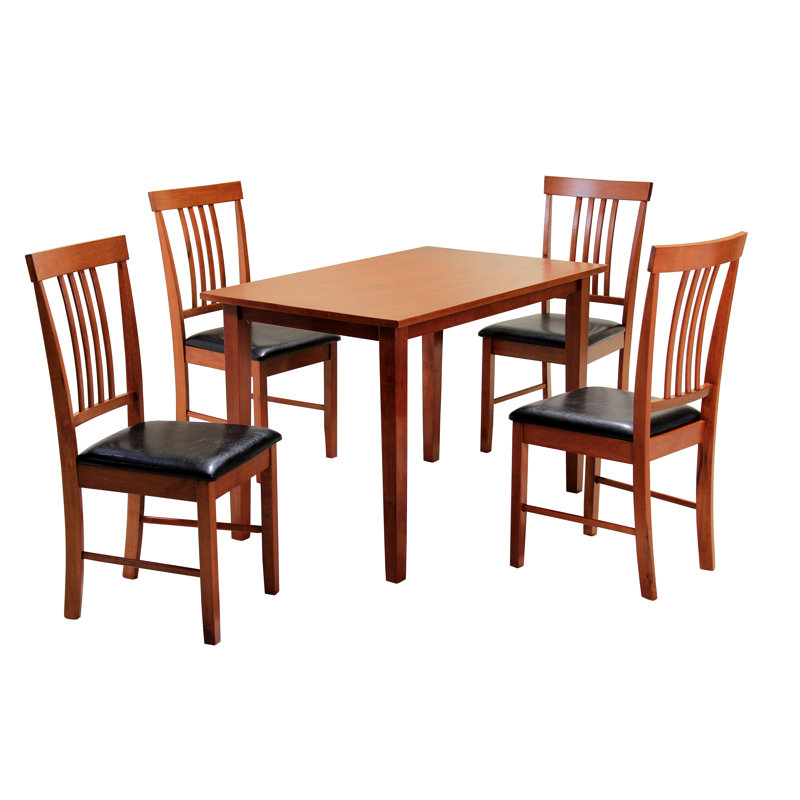 Wallkill 4 - Person Dining Set, Mahogany