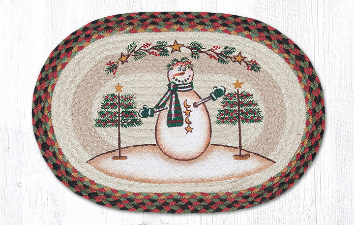  Napperon lune et étoile ovale en jute 13 po x 19 po