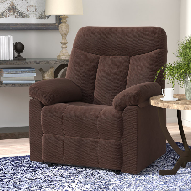 Robert Upholstered Recliner, Brown