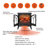 3D Flame Electric Infrared Quartz Fireplace Stove with Remote Control, Realistic Flame and Heating for Cozy Home Ambiance