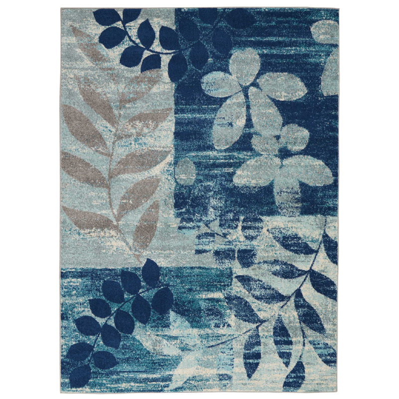 Leeming Floral Indoor Rug, Rectangle 2' x 4'