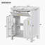 Ensemble de meuble-lavabo 24 po avec lavabo en céramique, meuble-lavabo luxueux, blanc-103675882