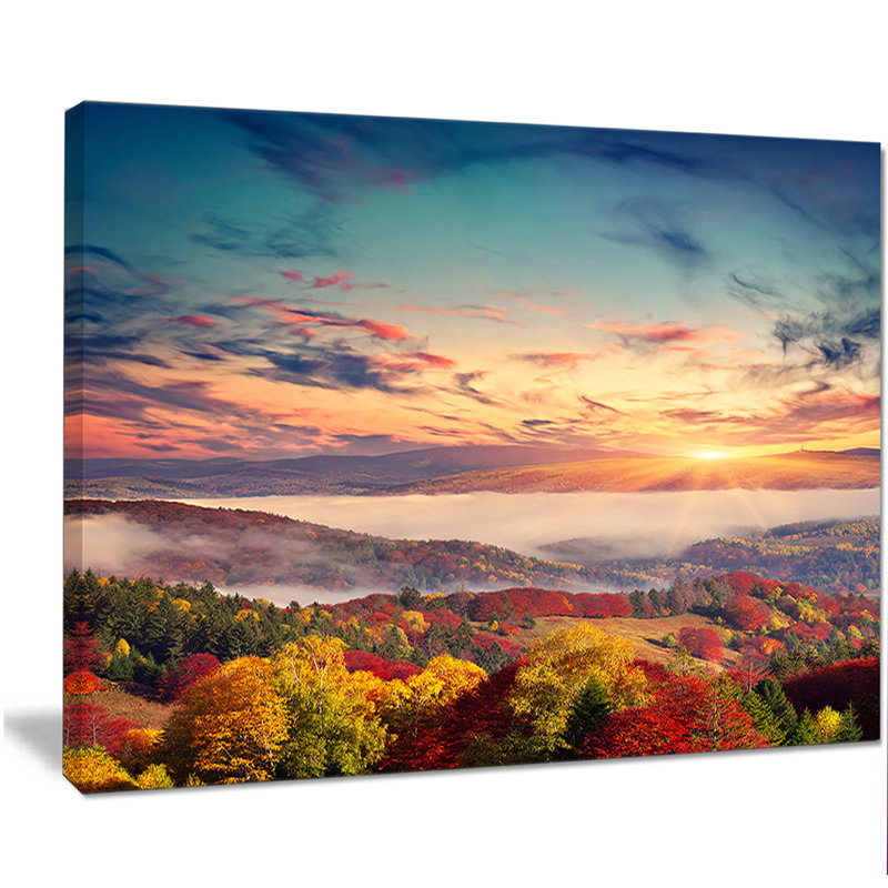 « couleur coucher de soleil », reproduction de photo sur toile tendue, H 30 po x l 40 po x P 1 po