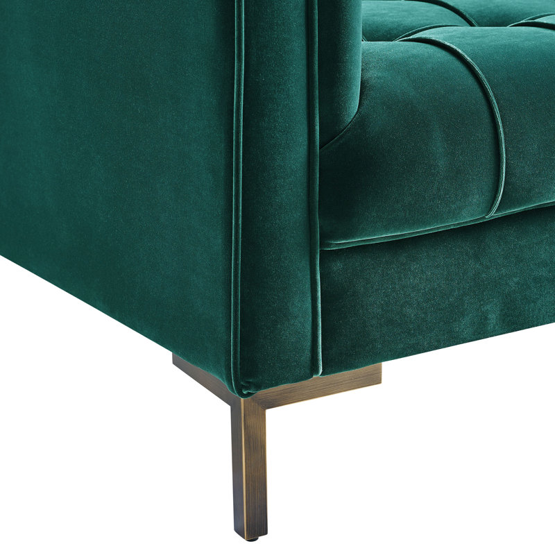 Rorik 59.75'' Velvet Loveseat, Green Velvet