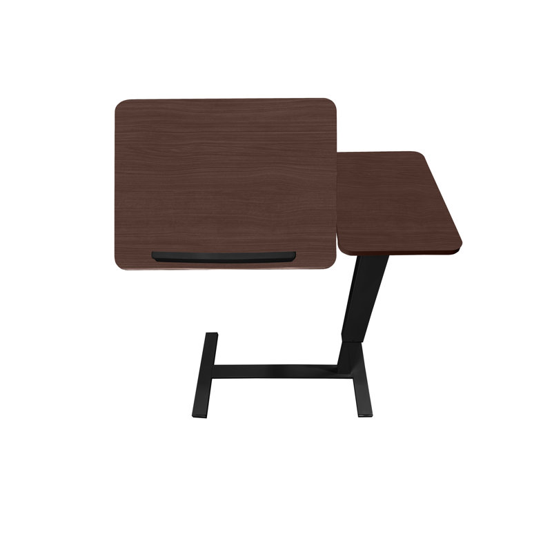 Table de chevet, bureau de chevet pliant Support mobile pour ordinateur portable Table de lit inclinable avec roulettes Table de plateau réglable en hauteur pour canapé d'ordinateur portable