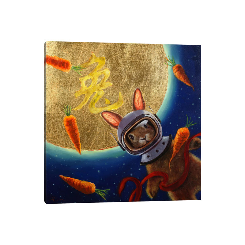 Journey To The Moon by Lucia Heffernan - Wrapped Canvas Painting, 66.04 cm H x 66.04 cm W x 3.175 cm D