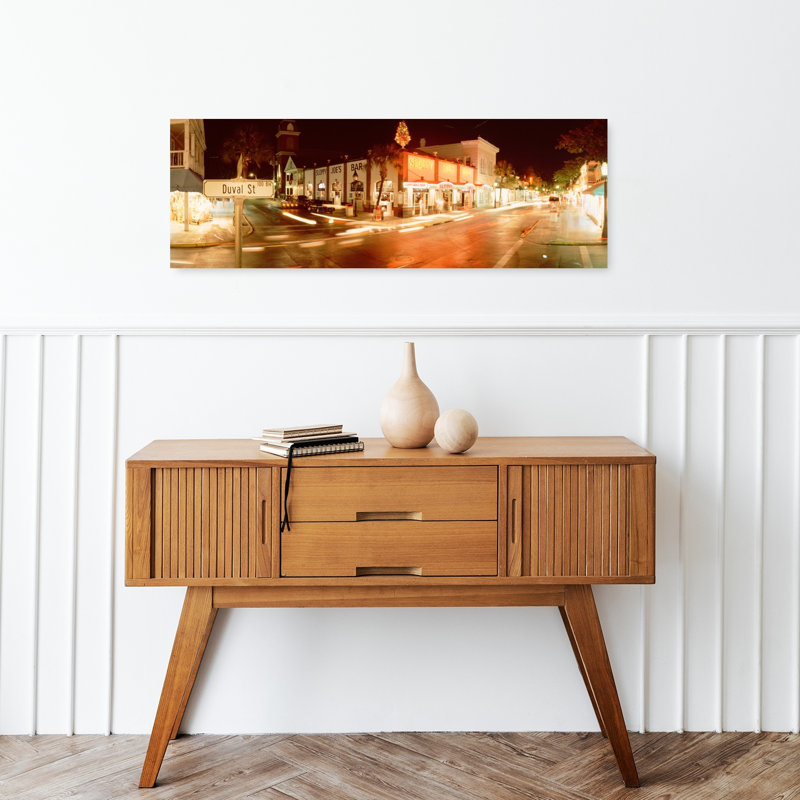 Sloppy Joe's Bar Duval Street Key West Florida USA by Jerry Driendl Photography - Wrapped Canvas Panoramic Print