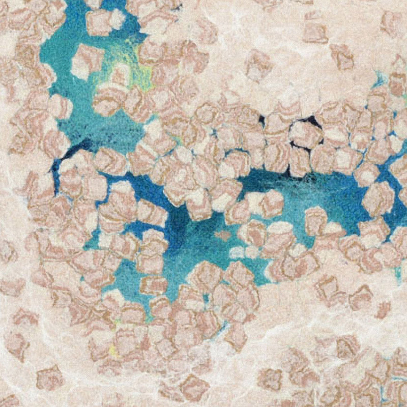 Visions III Outdoor Pillow Cover & Insert, Blue