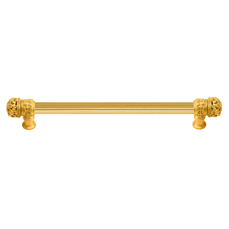 Juliane Grace 18 inches c.c with 5/8 reeded center long pull small finial in Chalice, 12", Chrome