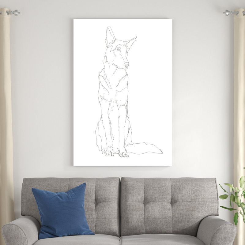 Contour de chien I, H 48 po x l 32 po x P 1,25 po