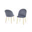 Ensemble de salle à manger en verre avec revêtement en marbre et chaises d'appoint rembourrées-106408056-106408058