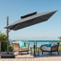 Parasol de patio en porte-à-faux 145 po x 104 po avec base Easy-Move | Mobilité d'une personne