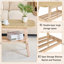 Table basse 39 po en bois massif - rangement double couche - bois