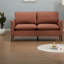 Comfortable Leather Sofas, 55.91 In Compact Modern Home Loveseat
