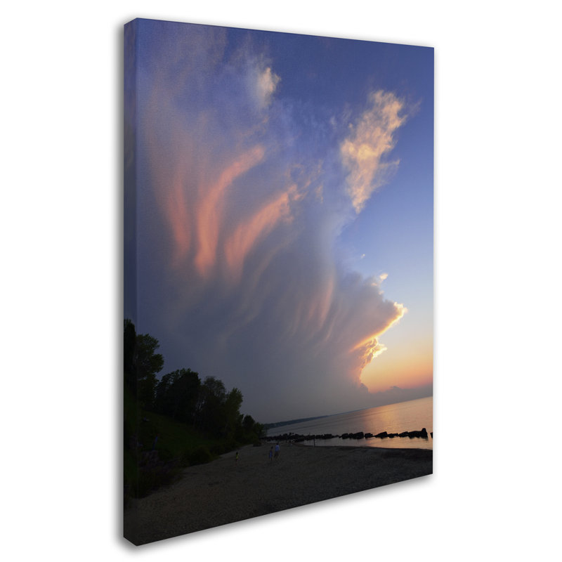 « developing coucher orage » par kurt shaffer, reproduction de photo sur toile tendue, H 19 po x l 14 po x P 2 po