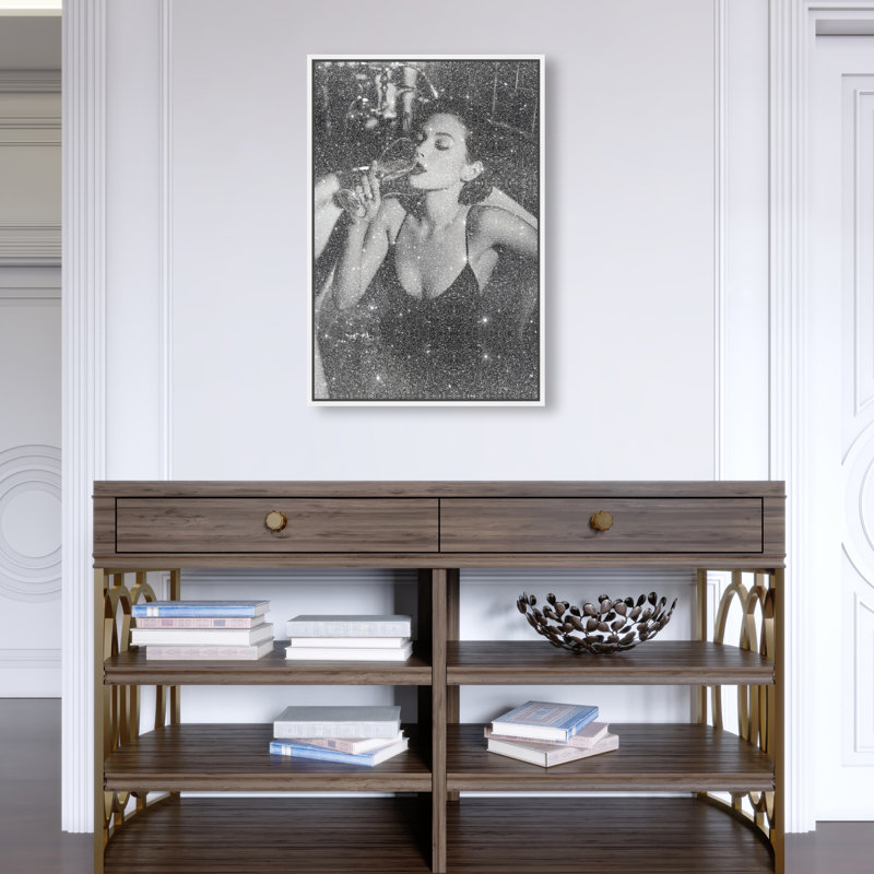 Darkened Glow Print by Oliver Gal, 55"H x 37"W, White Floater Frame