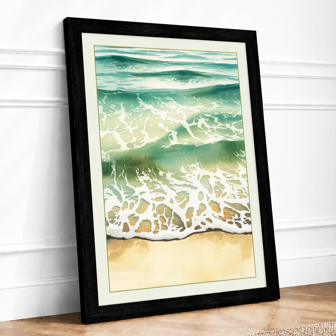 Waves at Tide Coastal - Framed Print