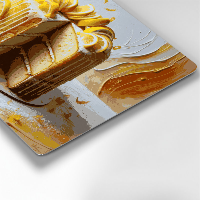 Art mural en métal beige, Desserts, H 11 po x l 14 po