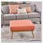 Grand repose-pieds carré de style Mid-Century