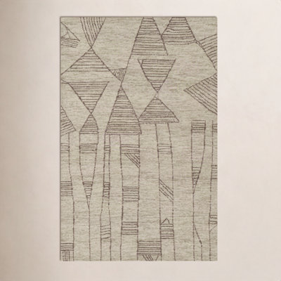 Ann-Sophie Gray Hand-Tufted Abstract Wool Rug