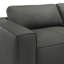Causeuse moderne en cuir gris anthracite de 76 po Cramer-414454235