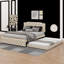 Grand lit plateforme tapissier avec lit gigogne simple intégré et ports USB doubles-776585964