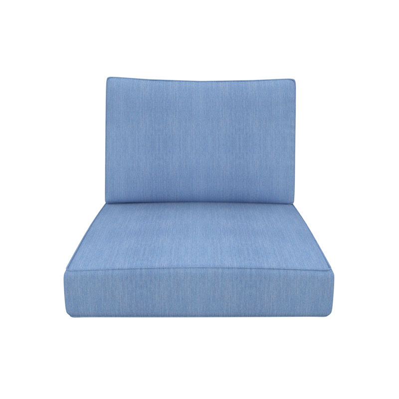 Outdoor Sunbrella Lounge Chair Cushion, Cast Ocean Sunbrella® Plainweave