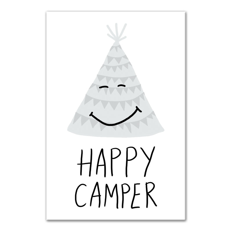 Art sur toile happy camper Burris, H 24 po x l 16 po x P 1,25 po