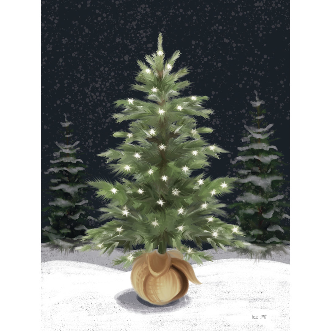 " Snowy Evergreen " by House Fenway The Holiday Aisle® 