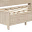 Lit de jour simple en bois avec espace de rangement, 3 tiroirs, blanc antique, solide, sans sommier blanc, bois massif, nécessaire-1846694858