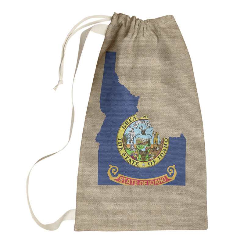 Sac à linge united states flag, Grand H 36 po x l 28 po x P 1,5 po, Beige bleu jaune, New Jersey