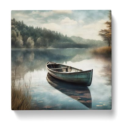 Boat On A Lake Digital No.1 - No Frame Print