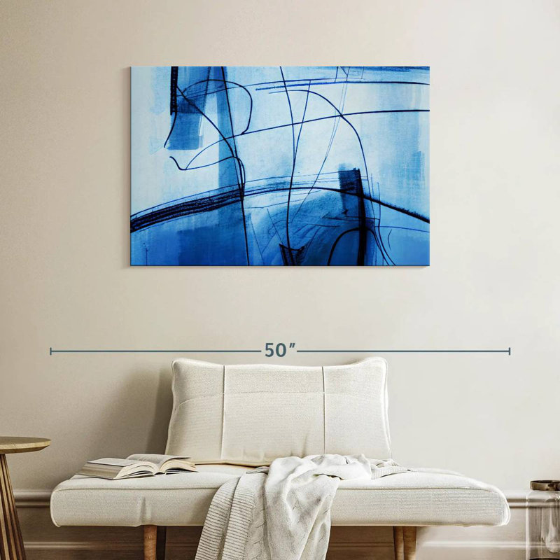 Lignes bleues abstraites Avery