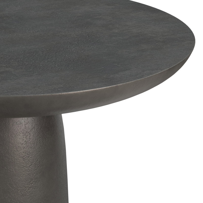Alexa 30" Round Black Nickel Cast Aluminum Coffee Table