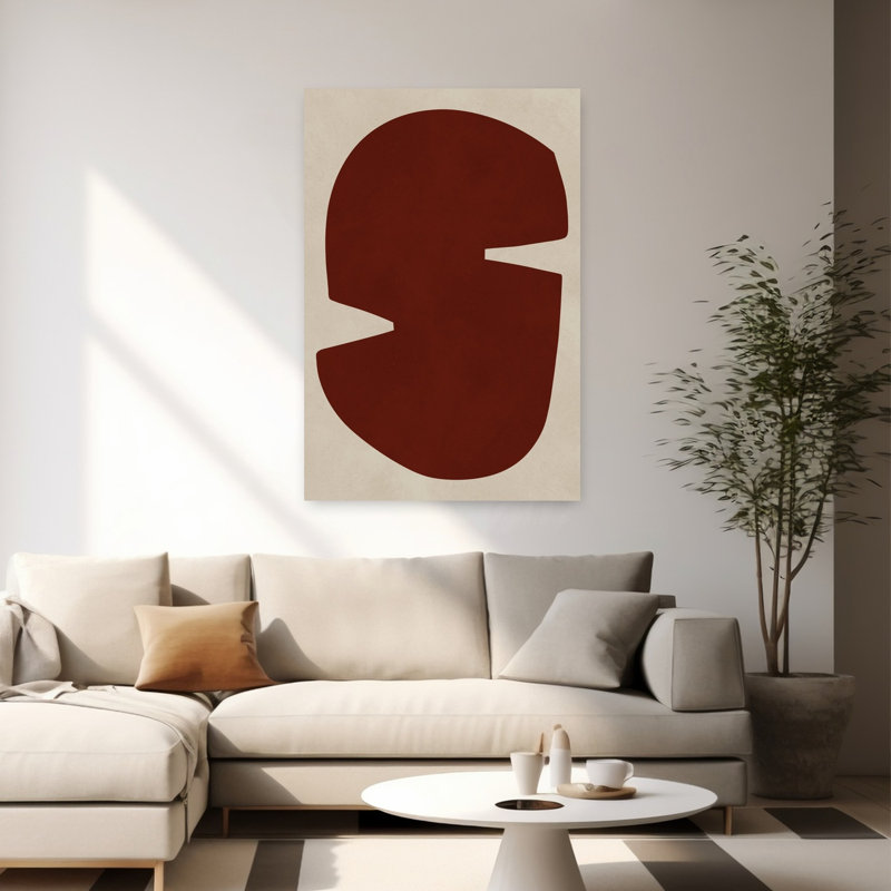 Art contemporain abstrait géométrique expressionniste, H 60 po x l 40 po