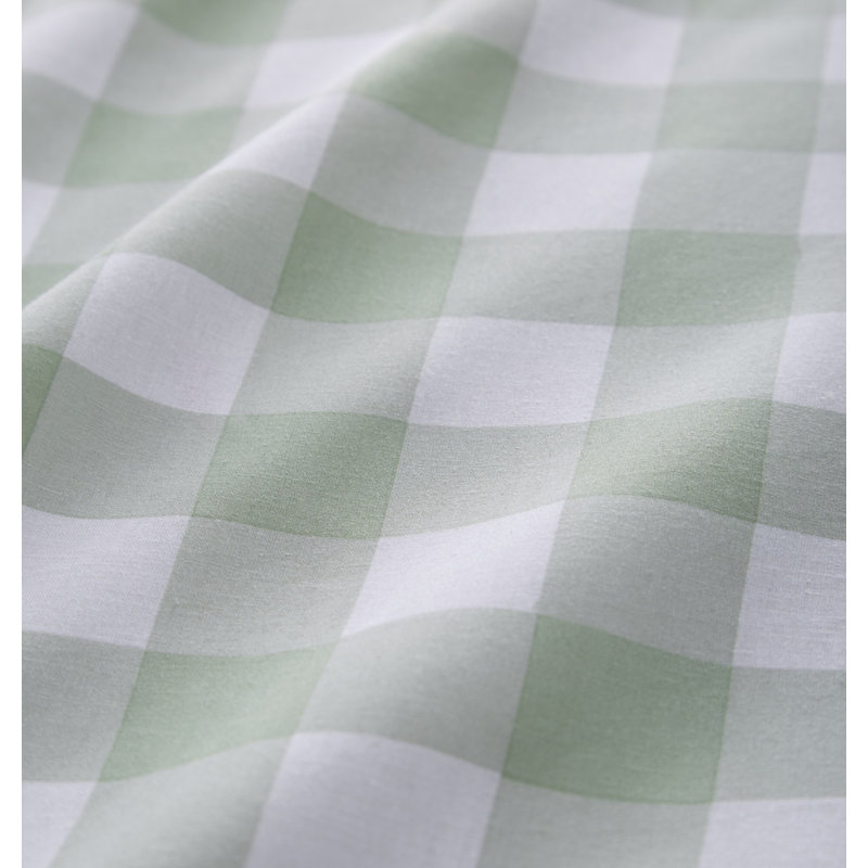 Gingham Set, Single Duvet Cover + 1 Standard Pillowcase, Green