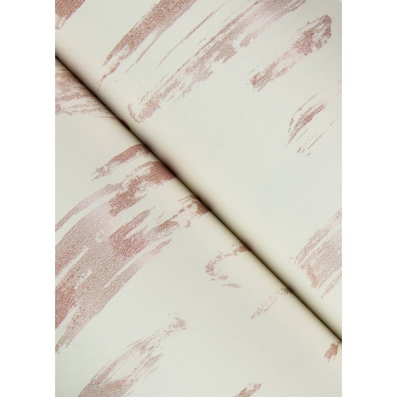 Rouleau de papier peint lisse L 33 pi x l 20,5 po Amrin Dwell Brushstrokes, Rose