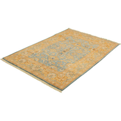 Alleane One-of-a-Kind 6' X 8'11" 2010s Wool Area Rug in Yellow