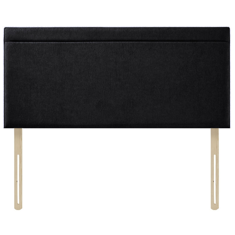 Eria Upholstered Headboard, Double (4'6), Black