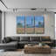« Champ de coquelicots, Giverny » de Claude Monet, triptyque mural, 152 x 102 cm-1566150517