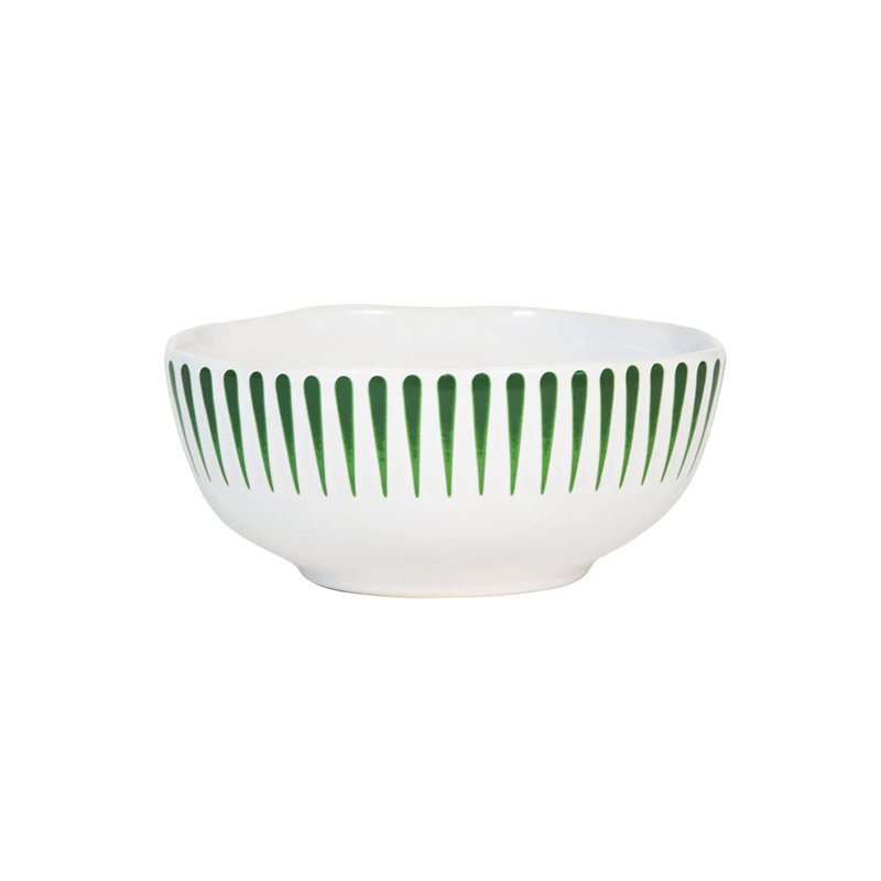 Sitio Stripe Cereal/Ice Cream Bowl, Basil