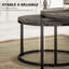 Tables gigognes, ensemble de 2 tables basses avec plateau en faux marbre