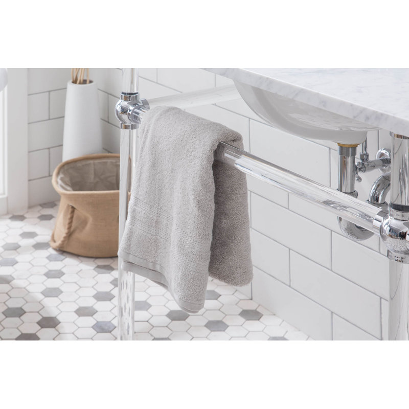Empire Stone Oval Console Bathroom Sink with Faucet and Overflow, Chrome